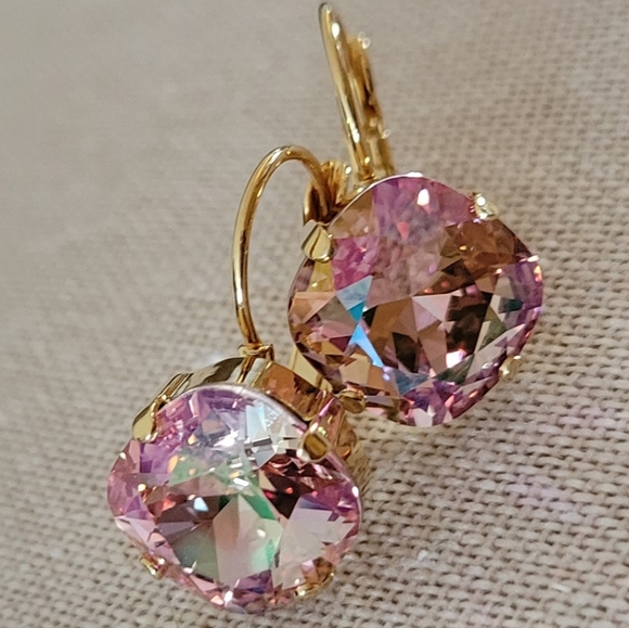 Austrian Crystal Earrings in Gold - Picture 4 of 10